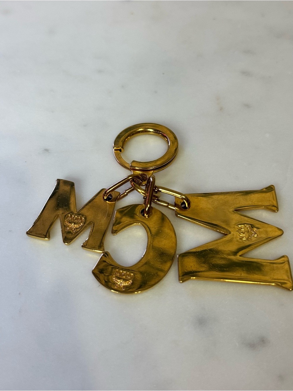 MCM Gold Letter Keychain Charm - Picture 2 of 4